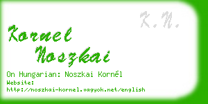 kornel noszkai business card